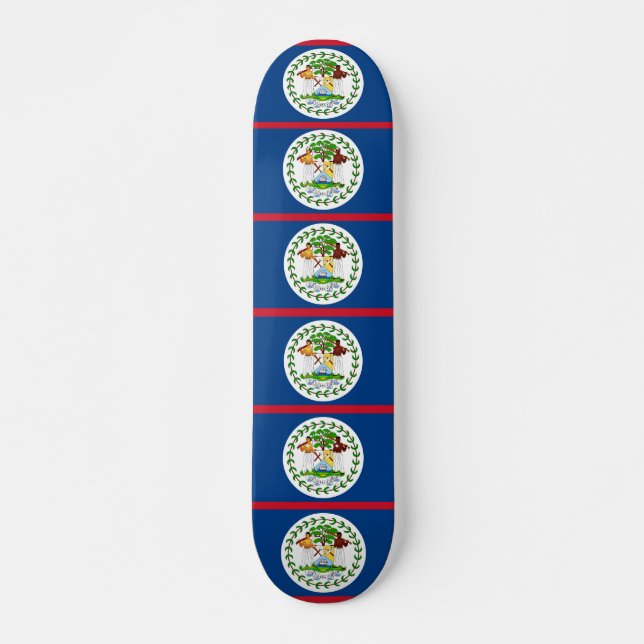 Skateboard with flag of Belise (Front)