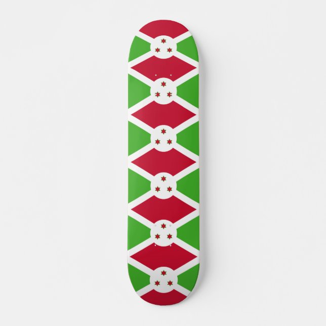Skateboard with flag of Burundi (Front)