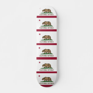Skateboard with flag of California