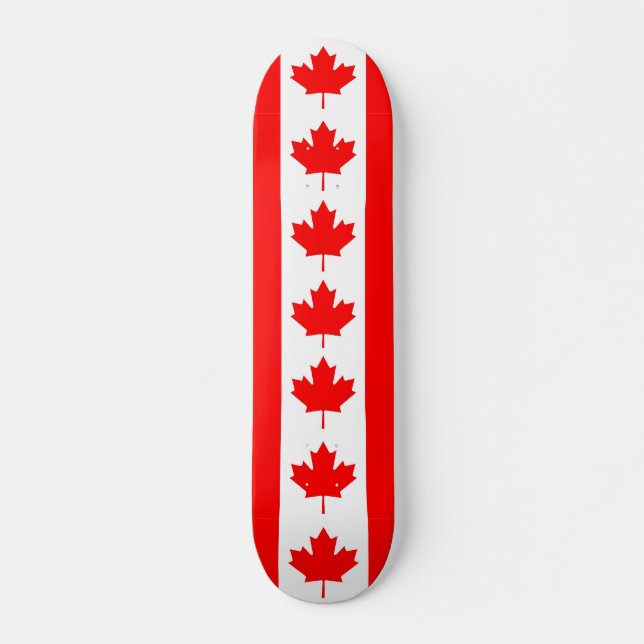 Skateboard with flag of Canada (Front)