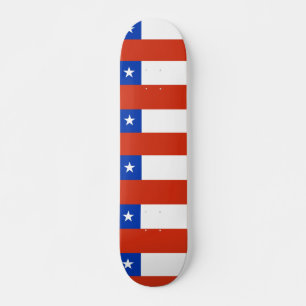 Skateboard with flag of Chile