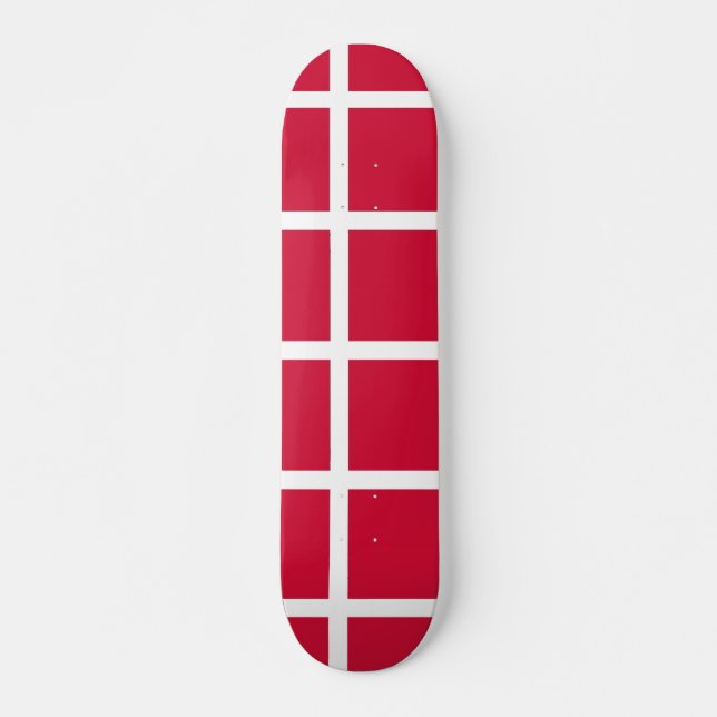 Skateboard with flag of Denmark (Front)