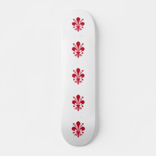 Skateboard with flag of Florence, Italy