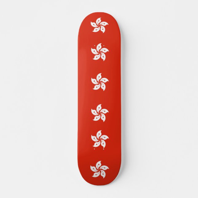 Skateboard with flag of Hong Kong, China (Front)