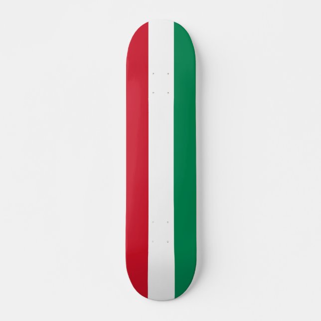 Skateboard with flag of Hungary (Front)