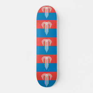 Skateboard with flag of Kansas City, Missouri