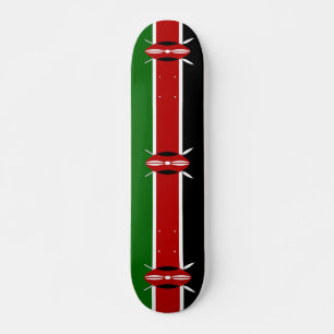 Skateboard with flag of Kenya