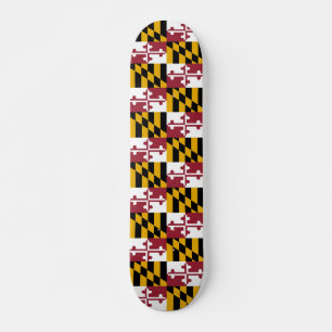 Skateboard with flag of Maryland