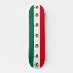 Skateboard with flag of Mexico