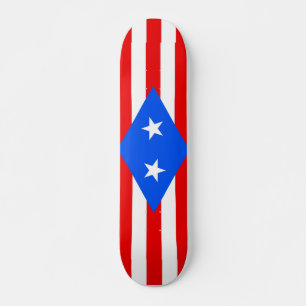Skateboard with flag of Puerto Rico