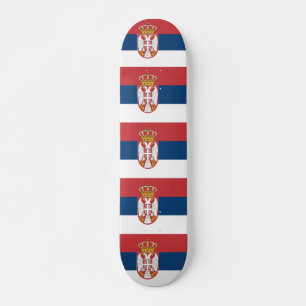 Skateboard with flag of Serbia