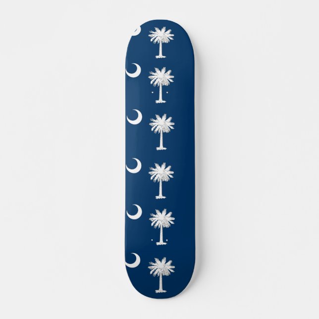Skateboard with flag of South Carolina (Front)