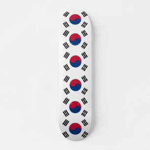 Skateboard with flag of South Korea