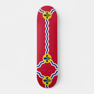 Skateboard with flag of St. Louis, Missouri
