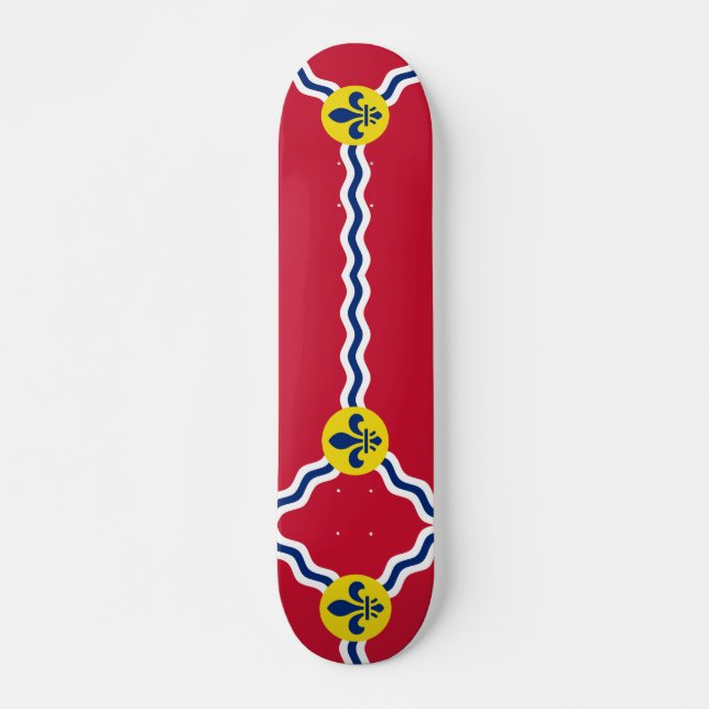 Skateboard with flag of St. Louis, Missouri (Front)
