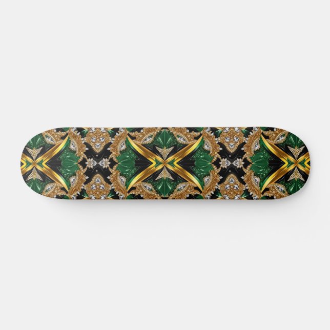 Skateboard with Jamaican Colours Design (Horz)