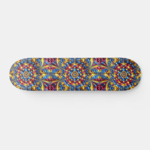Skateboard with Romanian Colours Design