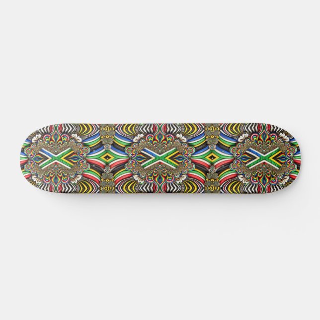 Skateboard with South African Colours Design (Horz)