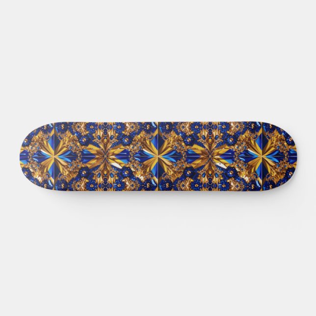 Skateboard with Sweden Colours Design (Horz)