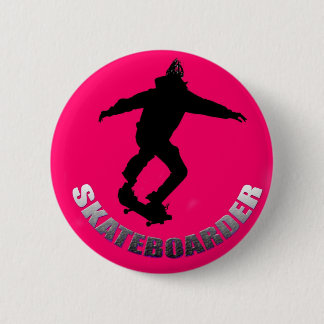 Skateboarder 6 Cm Round Badge