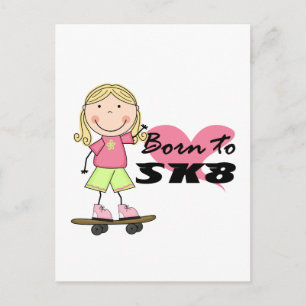 SKATEBOARDER - Blonde Girl Tshirts and Gifts Postcard