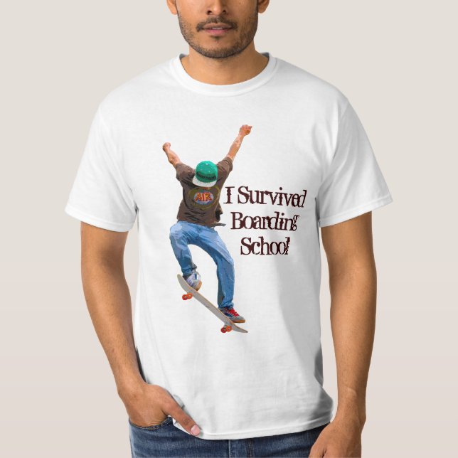 Skateboarder Boarding School Funny Street Shirt (Front)