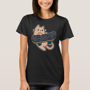 Skateboarder Cat Skateboarding on Skateboard T-Shirt