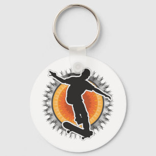 Skateboarder Design Key Ring