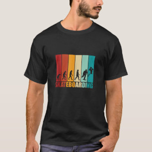 Skateboarder evolution retro skateboarding vintage T-Shirt