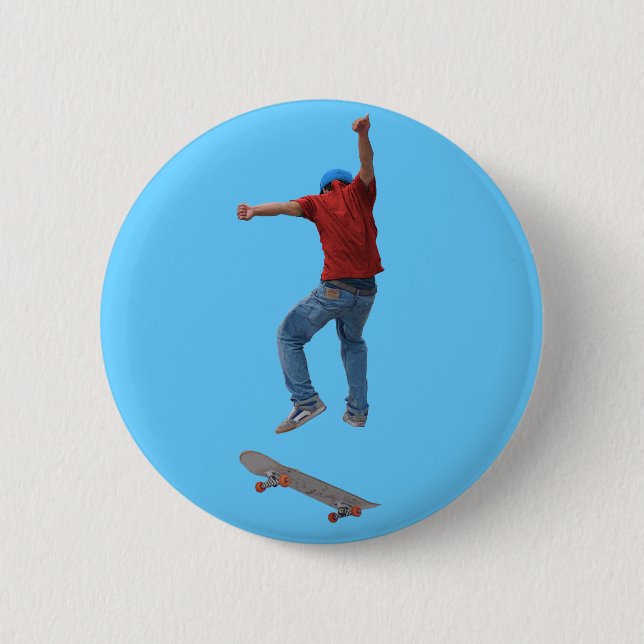 Skateboarder Get Some Air Action Street Kulcha Art 6 Cm Round Badge (Front)