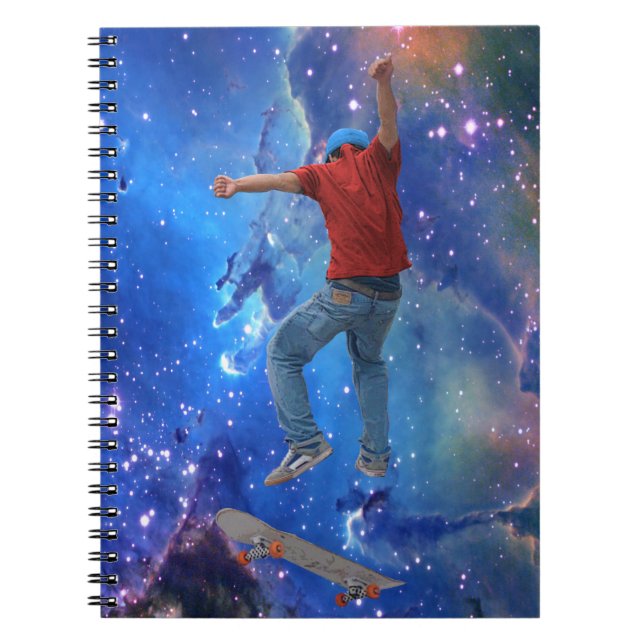 Skateboarder Get Some Air Action Street Kulcha Art Notebook (Front)