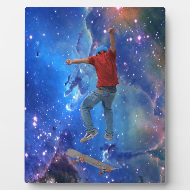 Skateboarder Get Some Air Action Street Kulcha Art Plaque (Front)