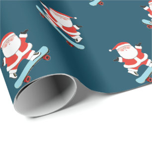 Skateboarder Holiday Gift  Wrapping Paper