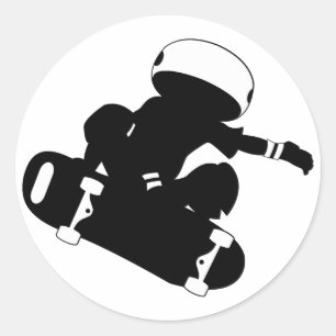 Skateboarder in Silhouette Sticker Sheet