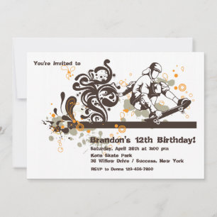 Skateboarder Invitation