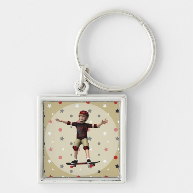 Skateboarder Key Ring (Front)