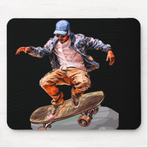 skateboarder mouse mat