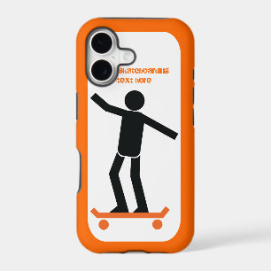 Skateboarder on his skateboard custom