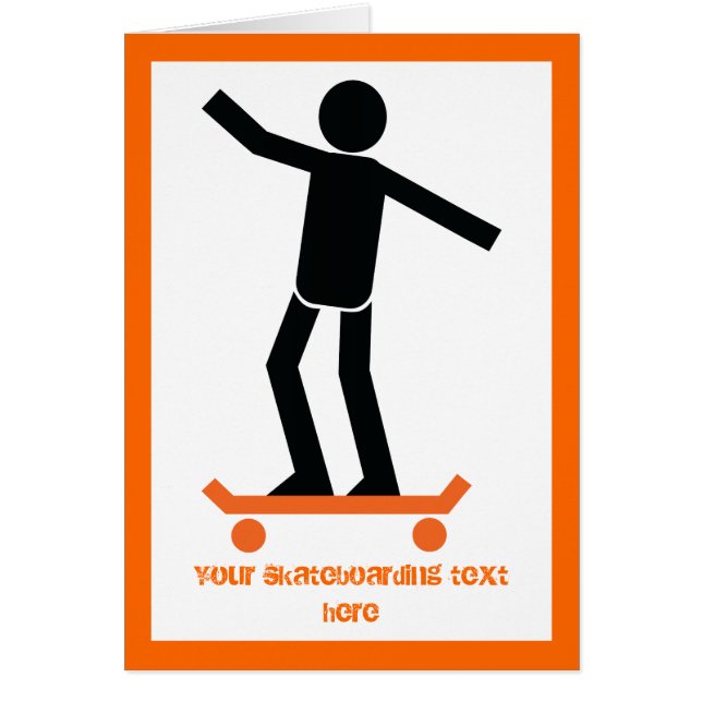 Skateboarder on his skateboard custom (Front)