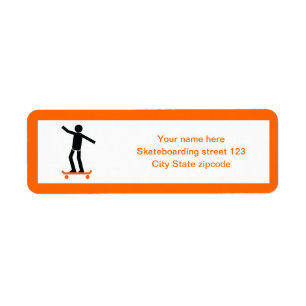 Skateboarder on his skateboard custom