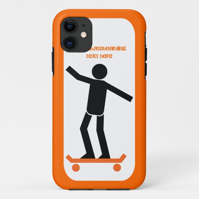 Skateboarder on his skateboard custom Case-Mate iPhone case (Back)