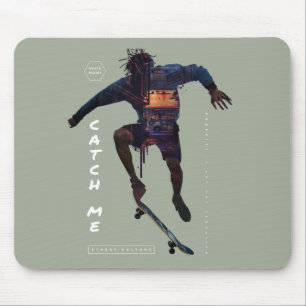 Skateboarder silhouette - Urban design Mouse Mat