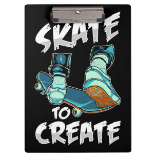 Skateboarder Skate To Create Clipboard