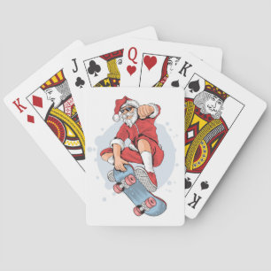 Skateboarder Skateboard Snowman Playing Cards