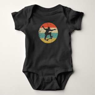 Skateboarder Skateboarding Skater Ollie Retro Skat Baby Bodysuit