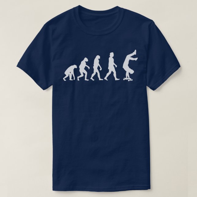 Skateboarder Skater Evolution 1 T-Shirt (Design Front)