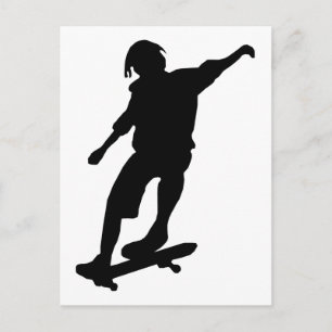 SKATEBOARDER VECTOR GRAPHIC DUDE ICON LOGO SPORTS  POSTCARD
