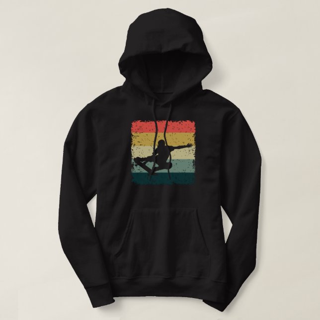 Skateboarder Vintage Skater Retro Aesthetic Skateb Hoodie (Design Front)