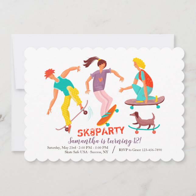 Skateboarders Invitation (Front)