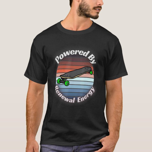 Skateboarders Renewable Energy T-Shirt (Front)